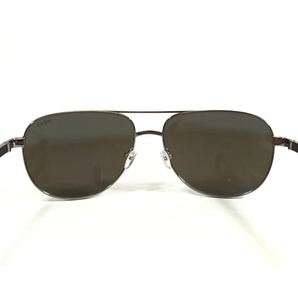 Revo Sunglasses CONRAD RE1106 00 Silver Aviators w/ Blue Polarized Mirror Lenses